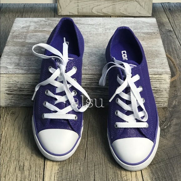 NWT Converse CT DaintyOX Per Winkle Glitter Blue W - Picture 3 of 7